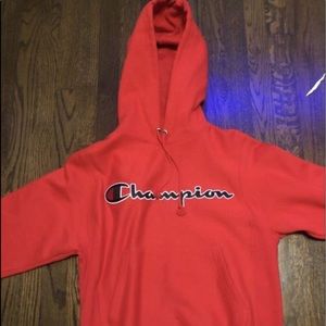 Red Champion Hoodie